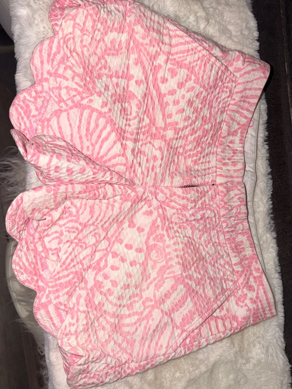 Lilly Pulitzer Scalloped Edge Pink Patterned Women’s Shorts